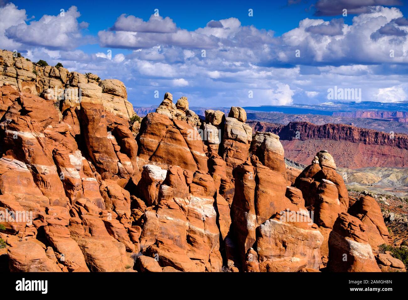 The Fiery Furnace, Arches National Park, Moab, Utah Stock Photo