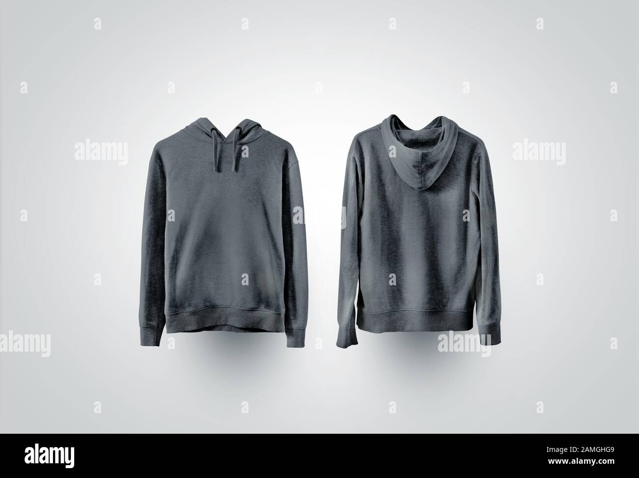 Download Blank Black Sweatshirt Mockup Front And Back View Stock Photo Alamy