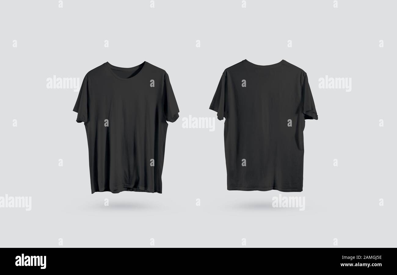Blank Black T Shirt Front Back High Resolution Stock Photography and Images  - Alamy