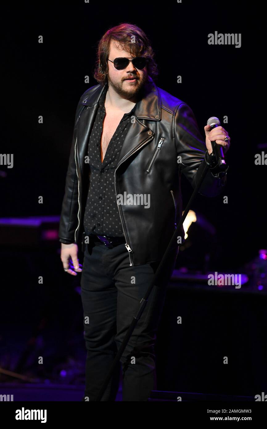 Fort Lauderdale FL, USA. 12th Jan, 2020. Caleb Johnson and The Neverland Express perform the music of Meat Loaf during BAT at The Broward Center for the Performing Arts on January 12, 2020 in Fort Lauderdale, Florida. Credit: Mpi04/Media Punch/Alamy Live News Stock Photo