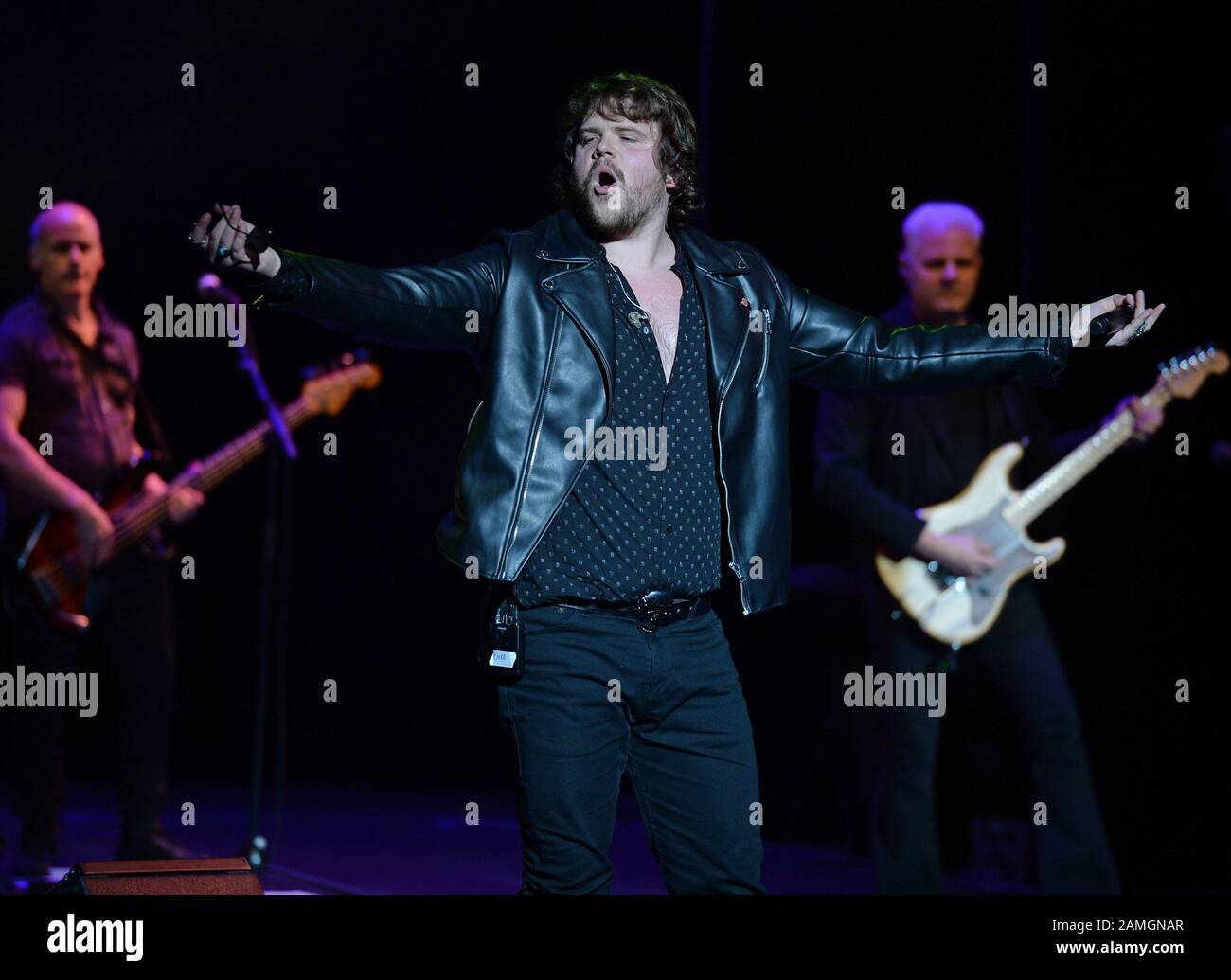 Fort Lauderdale FL, USA. 12th Jan, 2020. Caleb Johnson and The Neverland Express perform the music of Meat Loaf during BAT at The Broward Center for the Performing Arts on January 12, 2020 in Fort Lauderdale, Florida. Credit: Mpi04/Media Punch/Alamy Live News Stock Photo