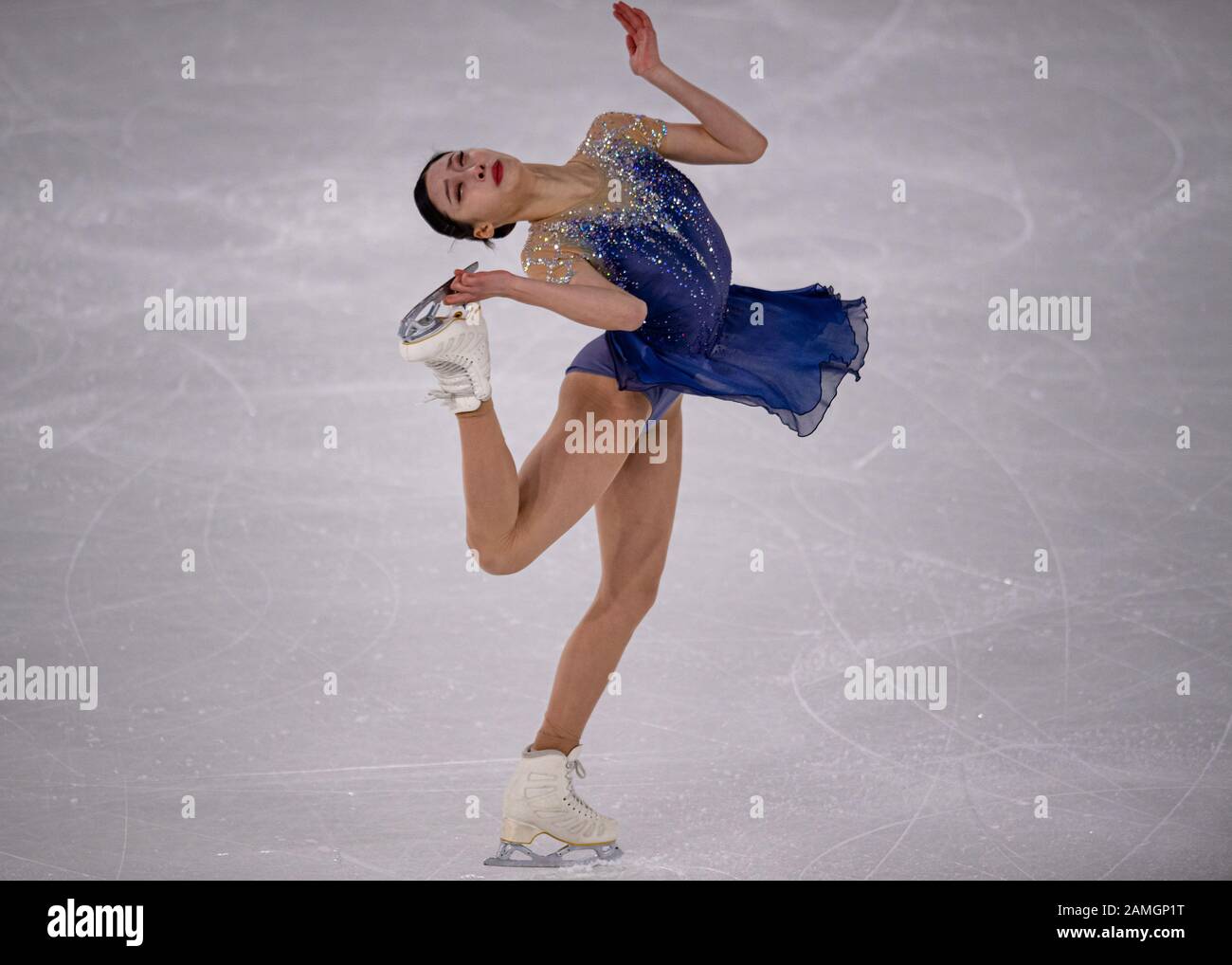 Lausanne, Switzerland. 13th, Jan 2020 YOU Young (KOR) competes in Figure Skating Women Free Dance during the Lausanne 2020 Youth Olympic Games at Vaudoise Arena on Monday, 13 January 2020. Lausanne, Switzerland. Credit: Taka G Wu/Alamy Live News Stock Photo