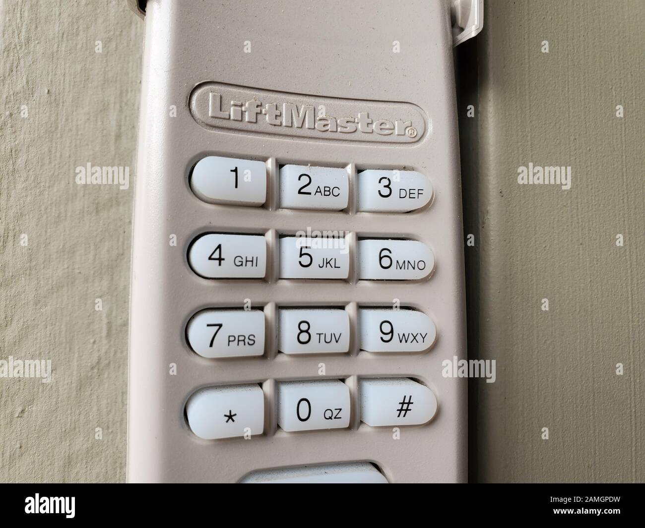 Security Keypad For Liftmaster Garage Door Opener In A Smart Home