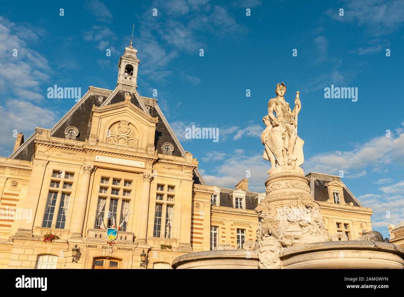 City Hall (Hotel de ville) of Evreux on General De Gaulle square, the capital of the department of Eure, Normandy region of France Stock Photo