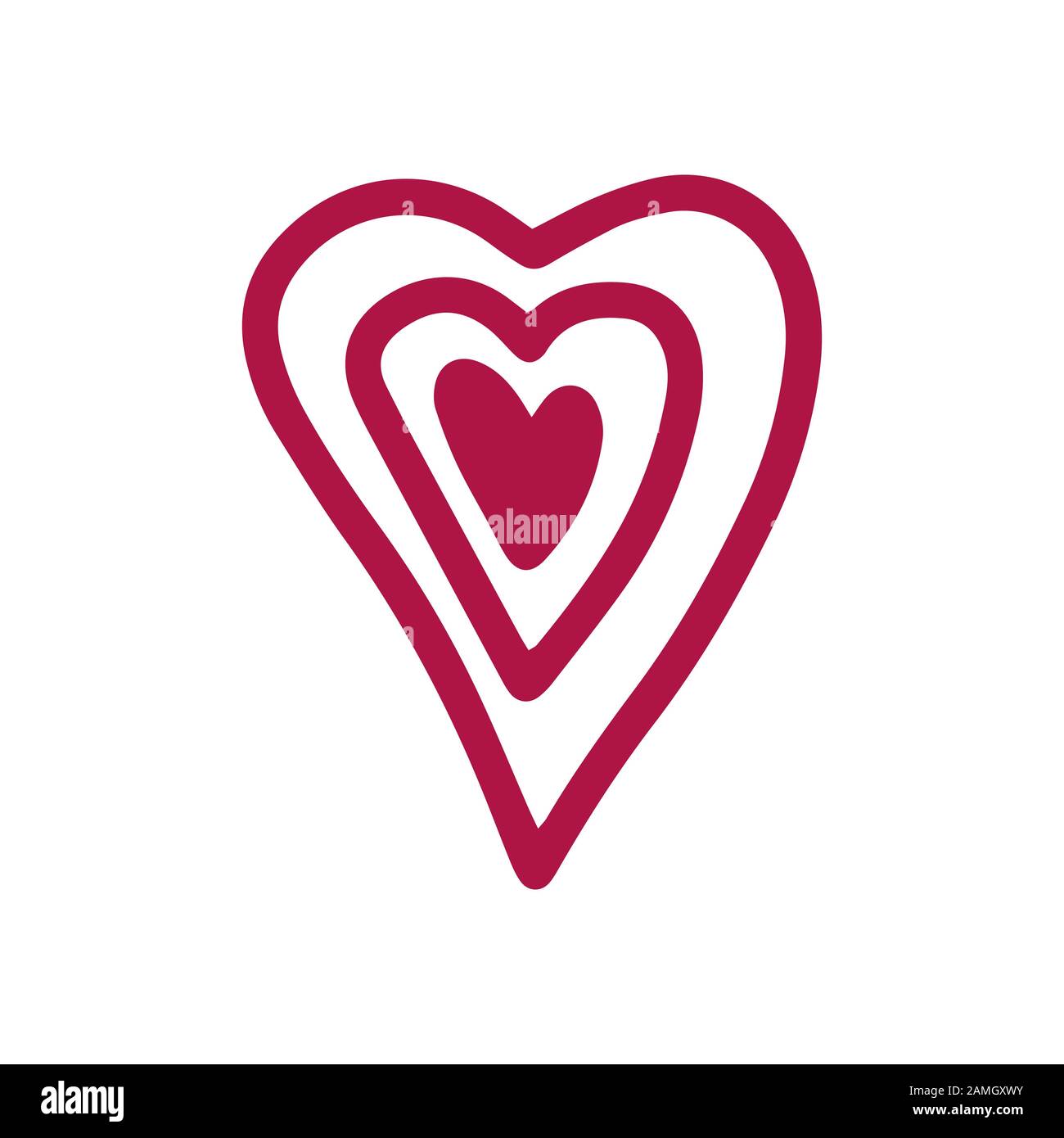 Valentines day greeting card. Red heart. Vector illustration EPS 10 ...