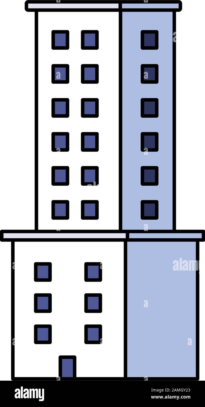 tower city business architecture, apartment and office building, urban