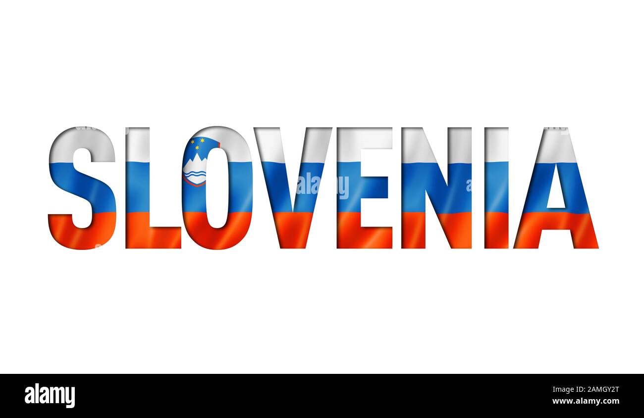 slovenian flag text font. slovenia symbol background Stock Photo - Alamy