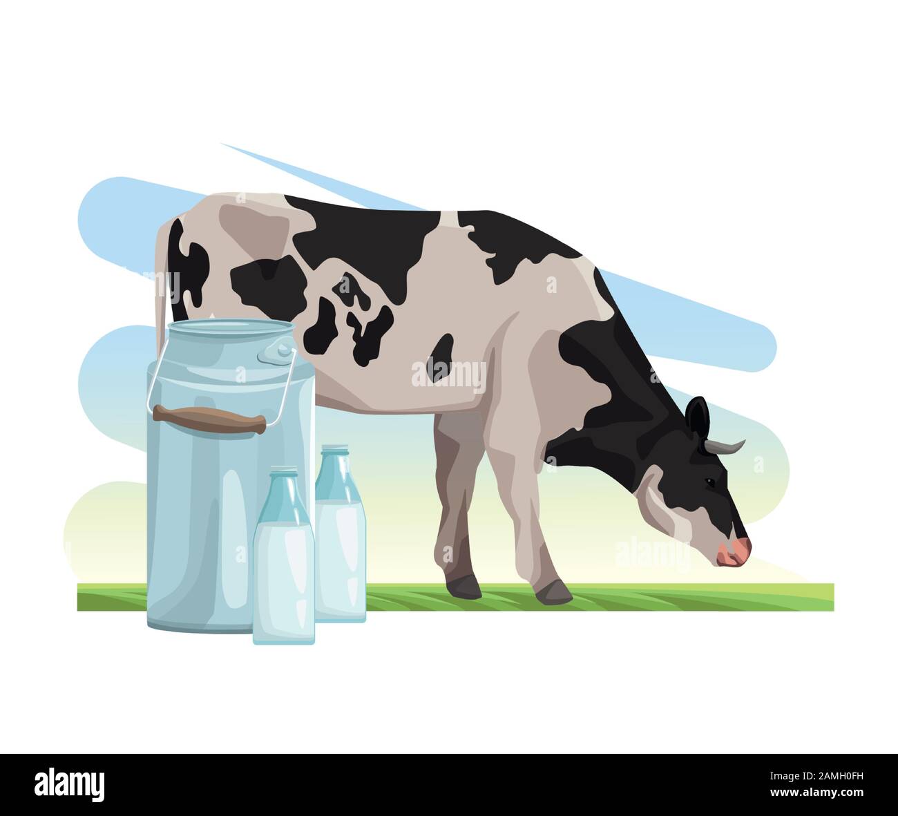 farming eating cow milk bottle and canister Stock Vector Image & Art - Alamy