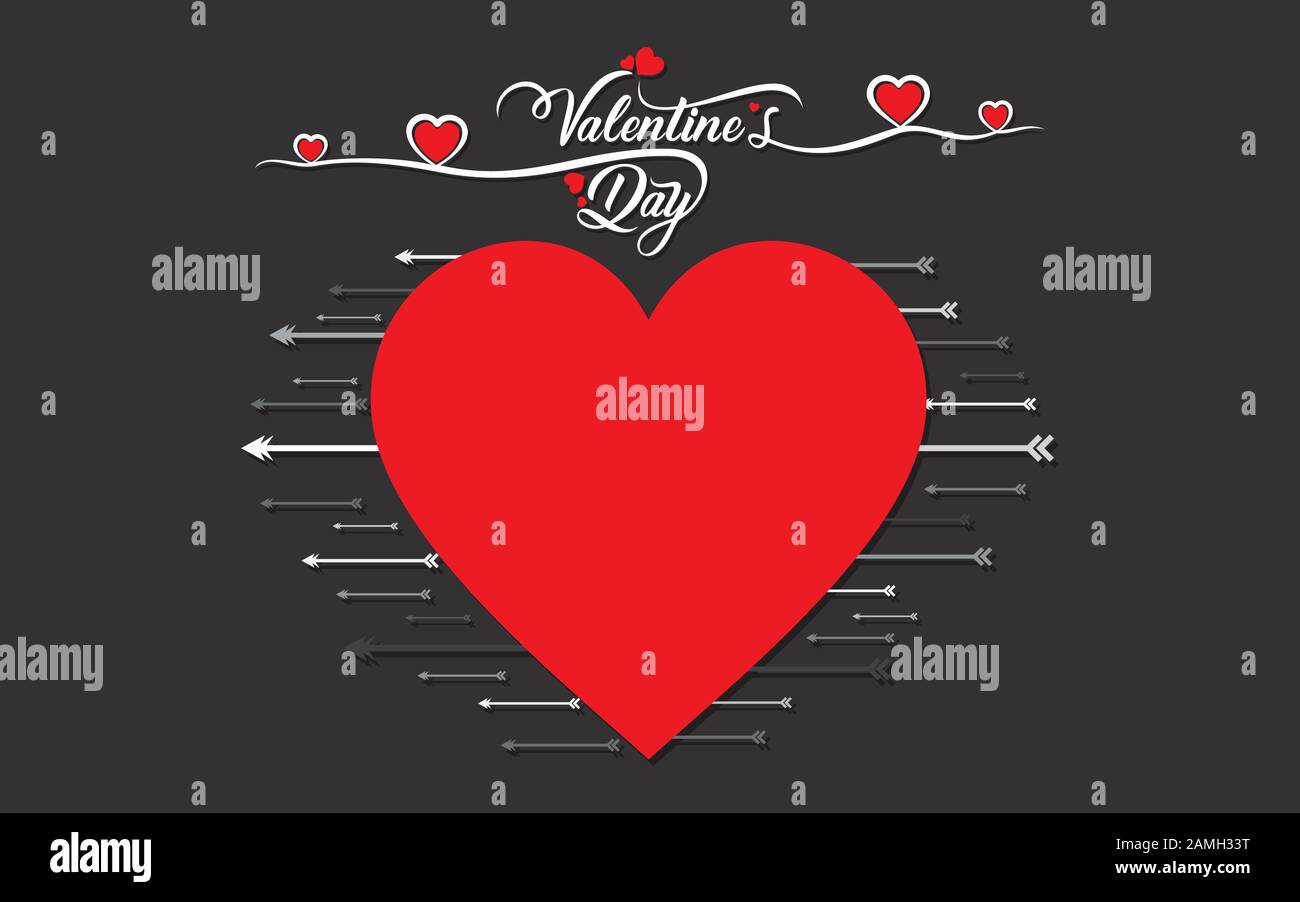 Happy Valentines Day poster design, Vector Illustration Stock Vector ...
