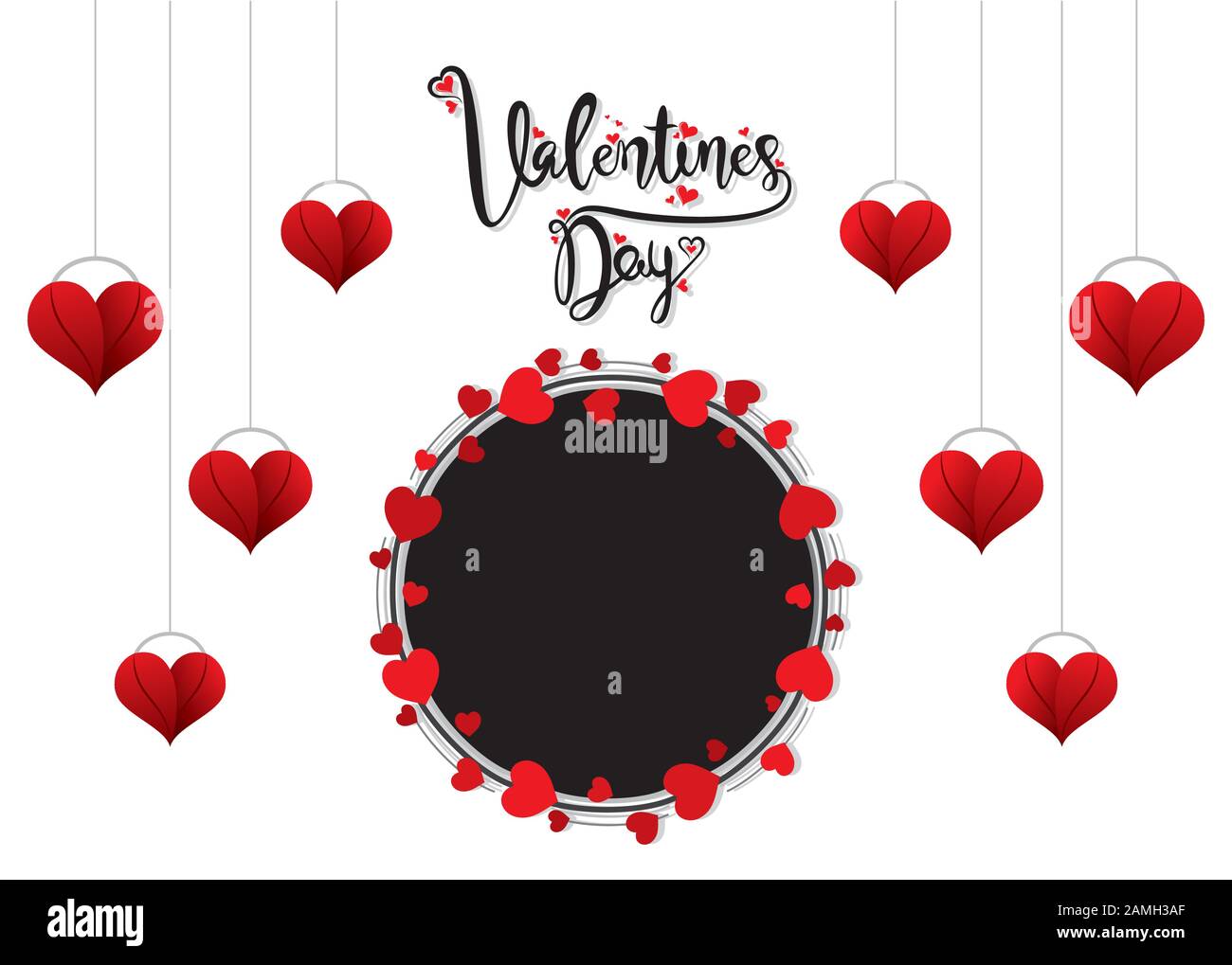 Happy Valentines Day poster design, Vector Illustration Stock Vector ...