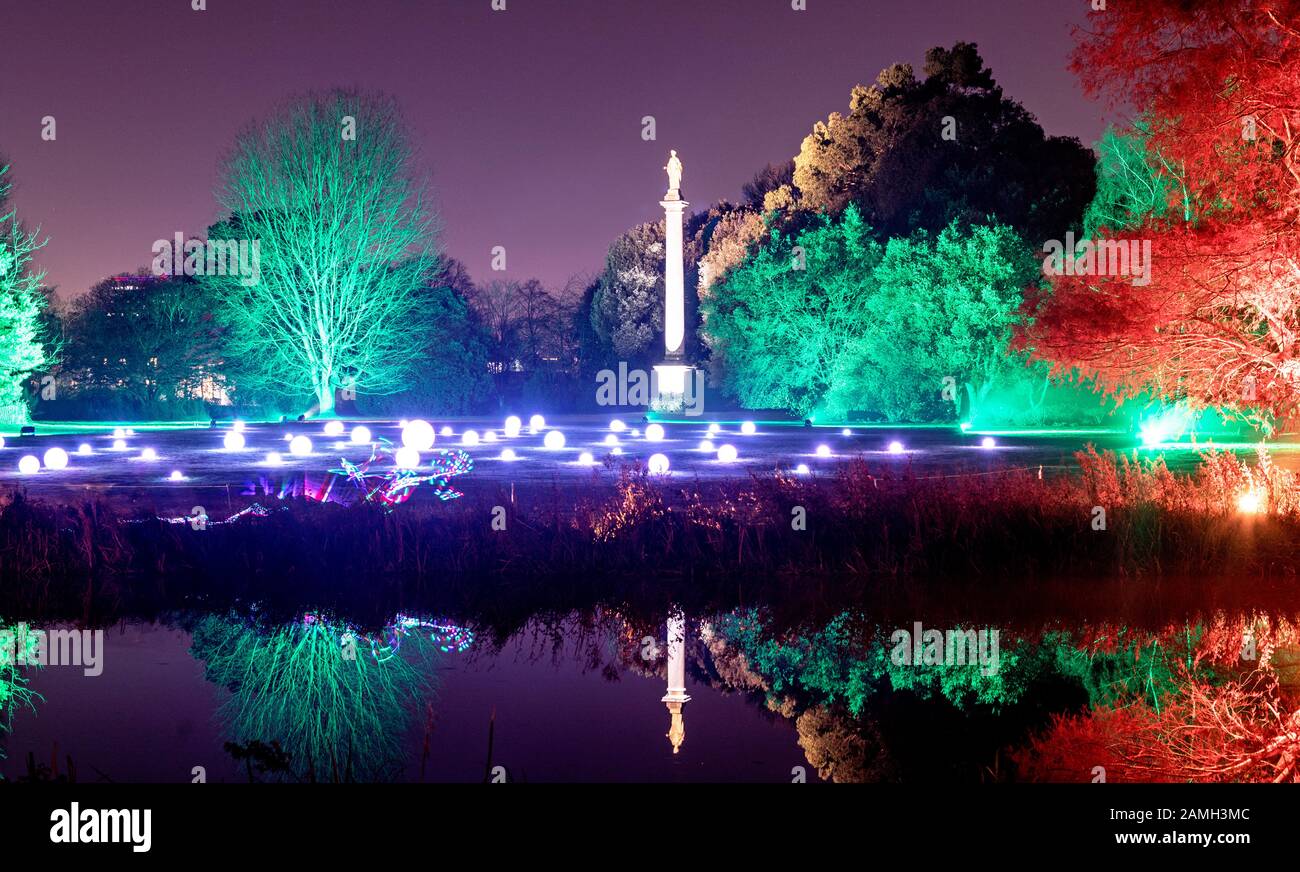 Floras Column in The Enchanted Forest Syon Park London UK Stock Photo