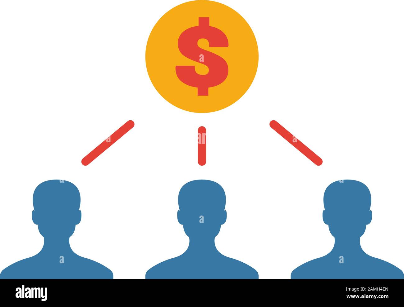 Shareholders icon. Simple flat element from crowdfunding collection
