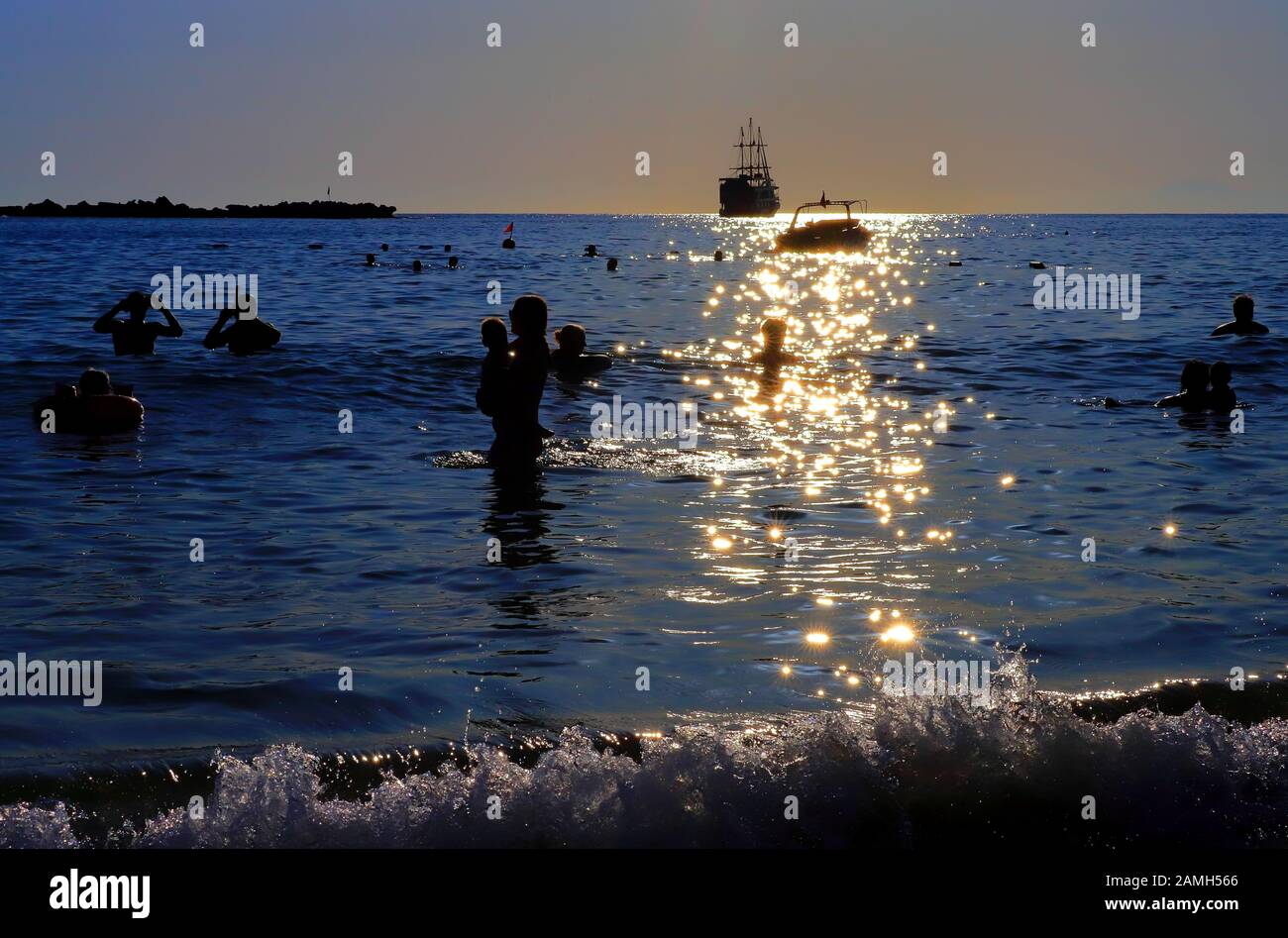 People bathe in the sea Stock Photo Alamy