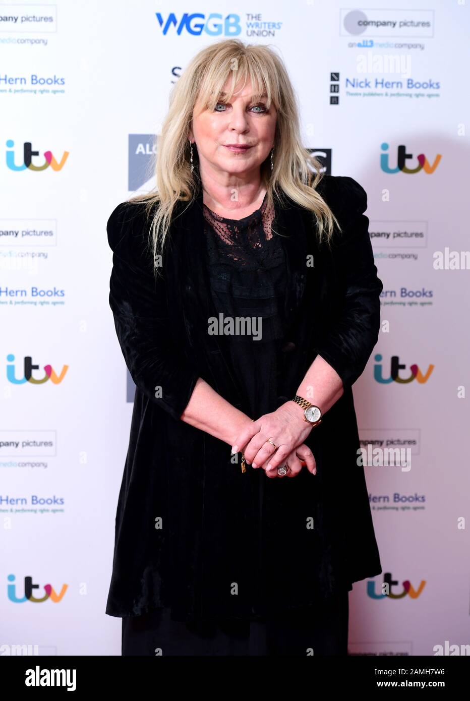 Helen Lederer arrives at The Writers' Guild Awards 2020 held at the Royal College of Physicians, London. Stock Photo