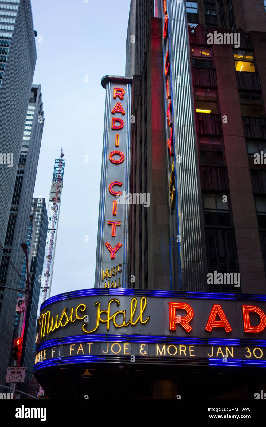 Radio City Music Hall, Manhattan, New York City, New York, USA Stock Photo