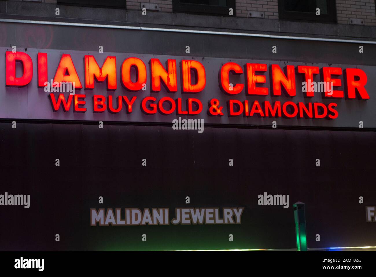 Malidani Jewelry, Diamond Center in the diamond district on E. 47th Street, Midtown Manhattan, New York City, NY, USA Stock Photo