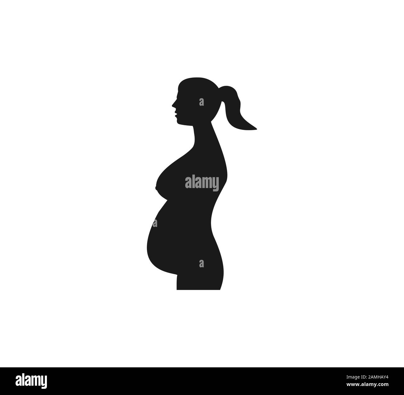 pregnant woman silhouette vector