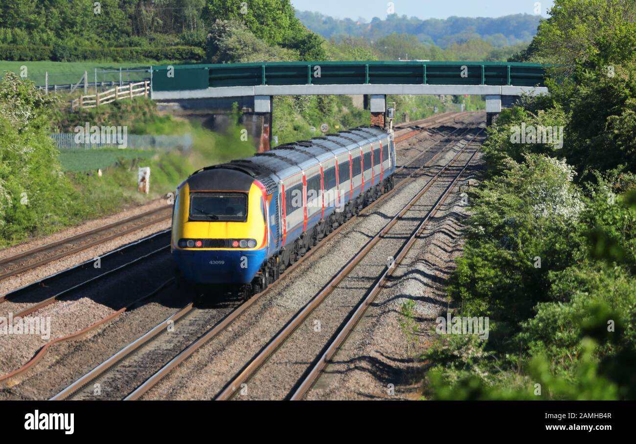 Class 43 HST High Speed Train in Leicestershire, England, UK. Stock Photo