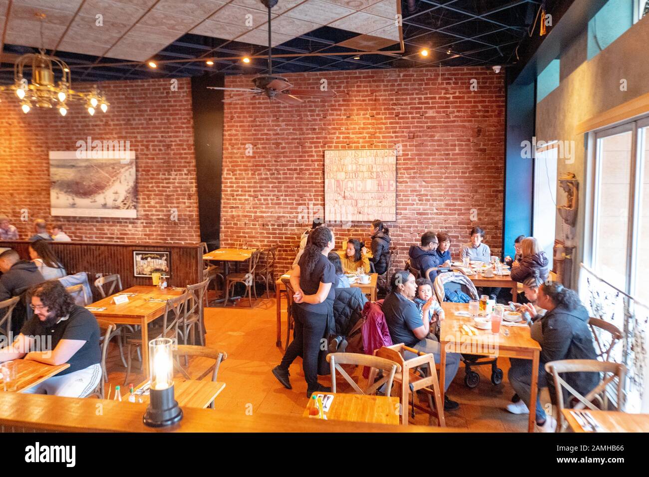 Interior view at Angeline's Louisiana Kitchen, a cajun restaurant in