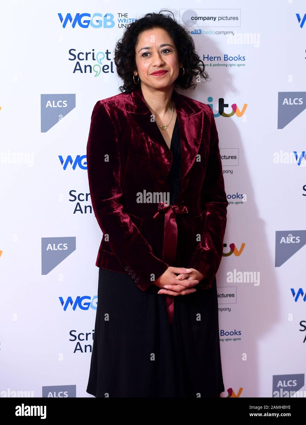 arrives at The Writers' Guild Awards 2020 held at the Royal College of Physicians, London. Stock Photo