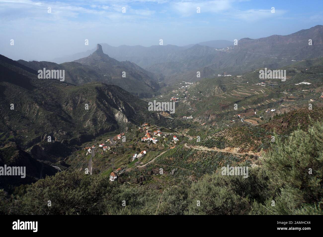 Wanderung vom Cruz Lanos de la Pez nach La Culata, Tejeda, Gran Canaria, Kanaren, Spanien Stock Photo