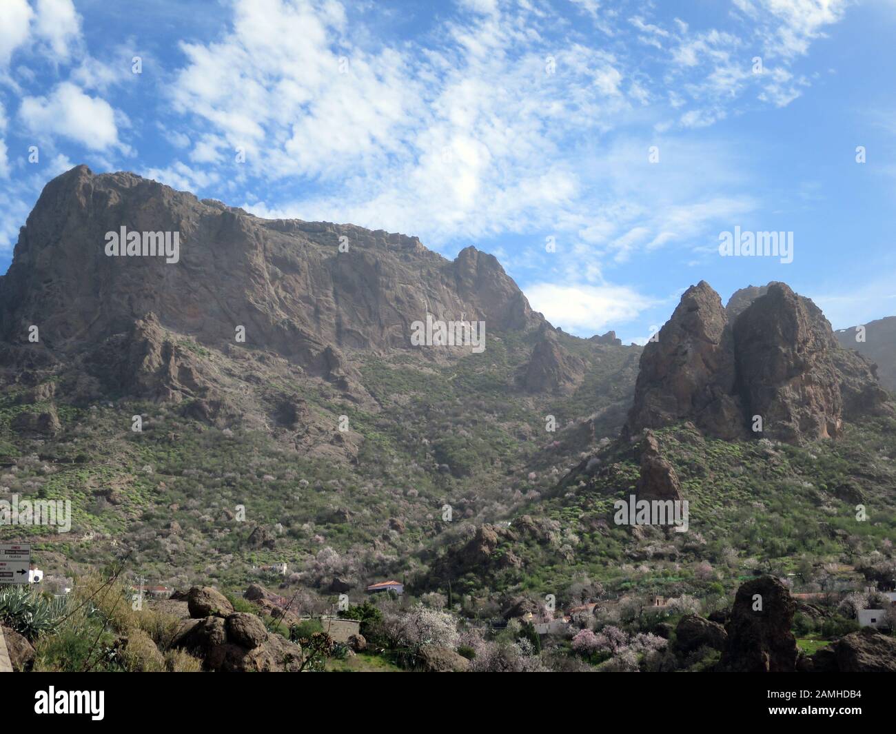 Wanderung vom Cruz Lanos de la Pez nach La Culata, Tejeda, Gran Canaria, Kanaren, Spanien Stock Photo