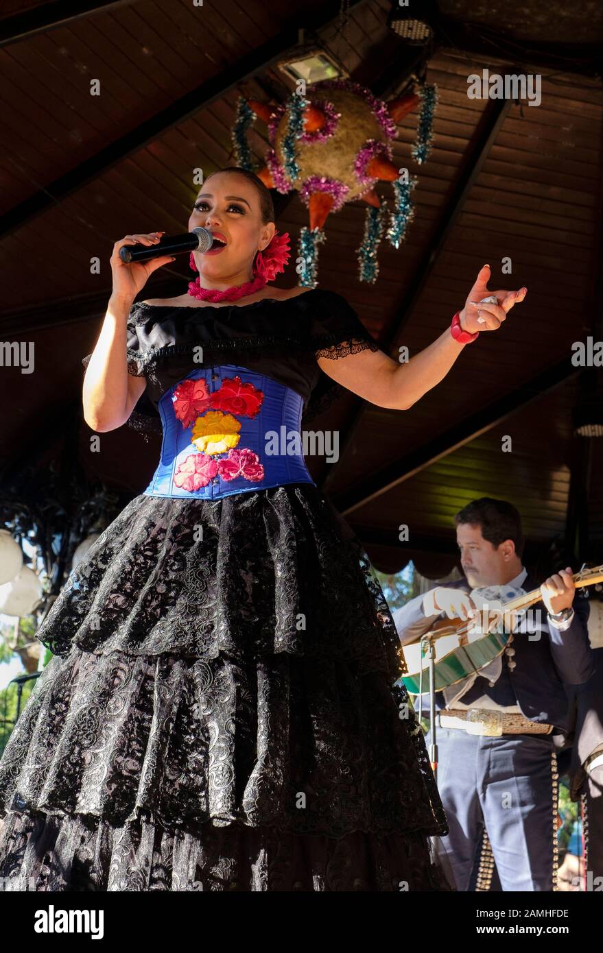 Mexican folk singer in Tlakquepaque, Mexico Stock Photo