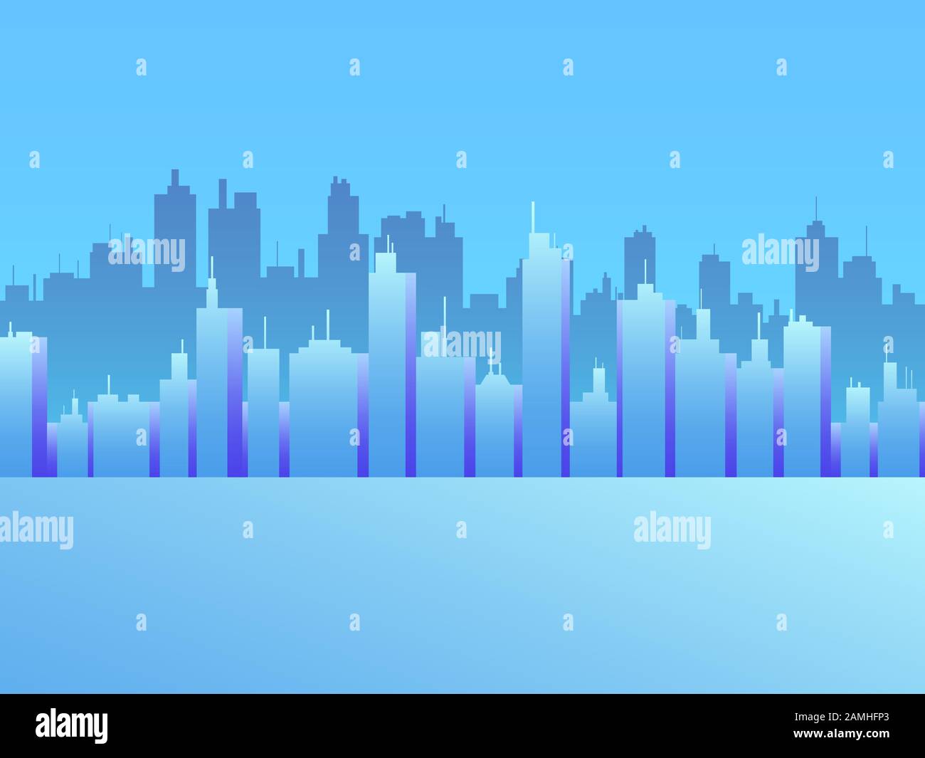 Cityscape with skyscrapers. City view, panorama of the metropolis ...