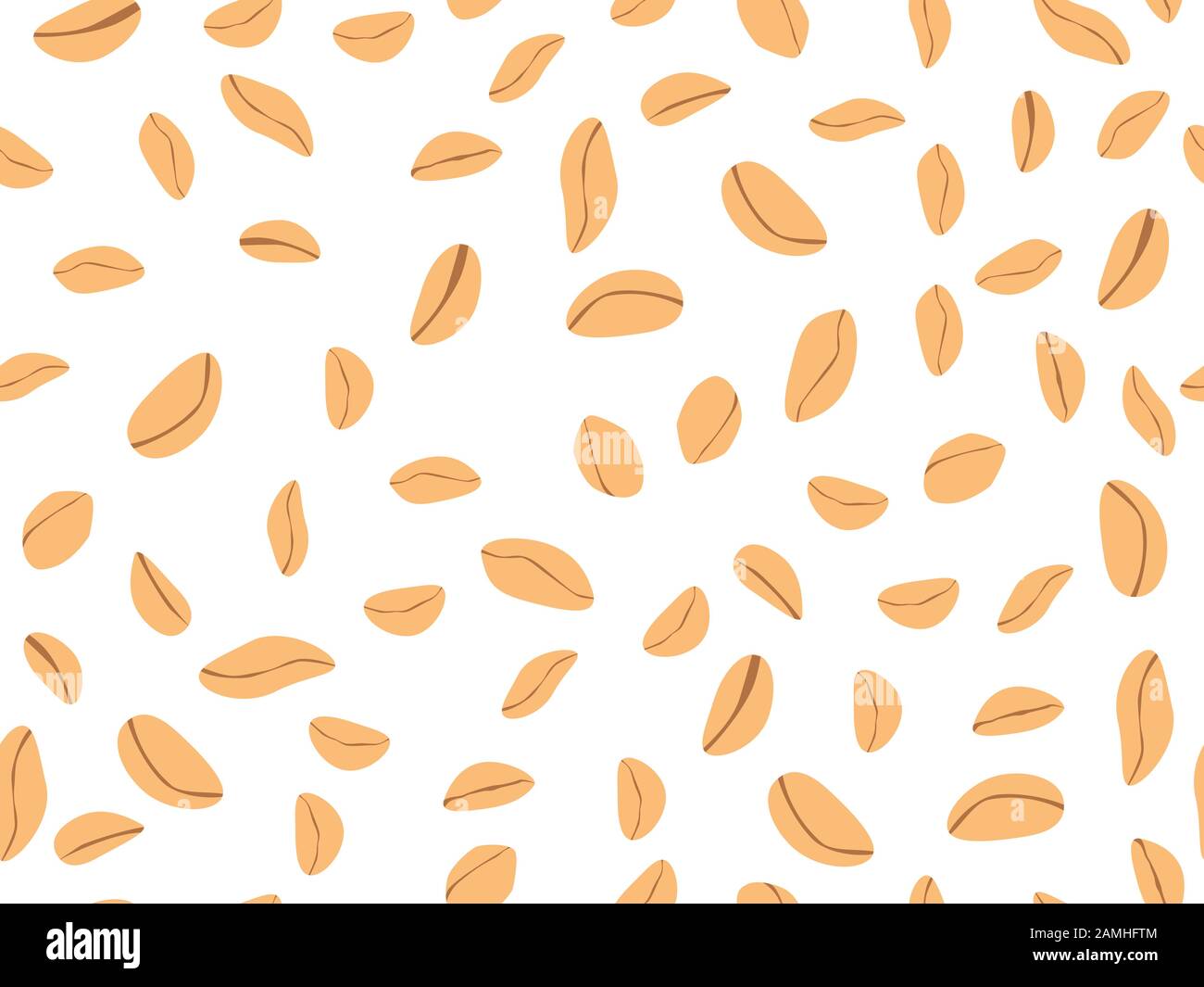 Peanut seamless pattern. Roasted peanuts. Background design for