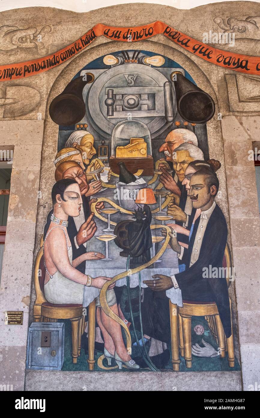 Diego Rivera mural, Mexico City Stock Photo - Alamy