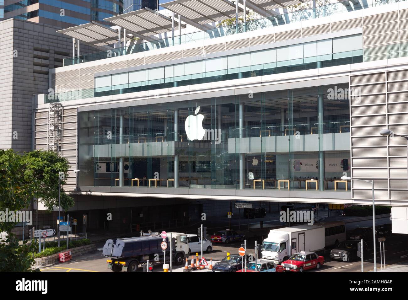Apple Store Hong Kong - one of the largest Apple stores in the world, Hong Kong Island, Hong Kong Asia Stock Photo