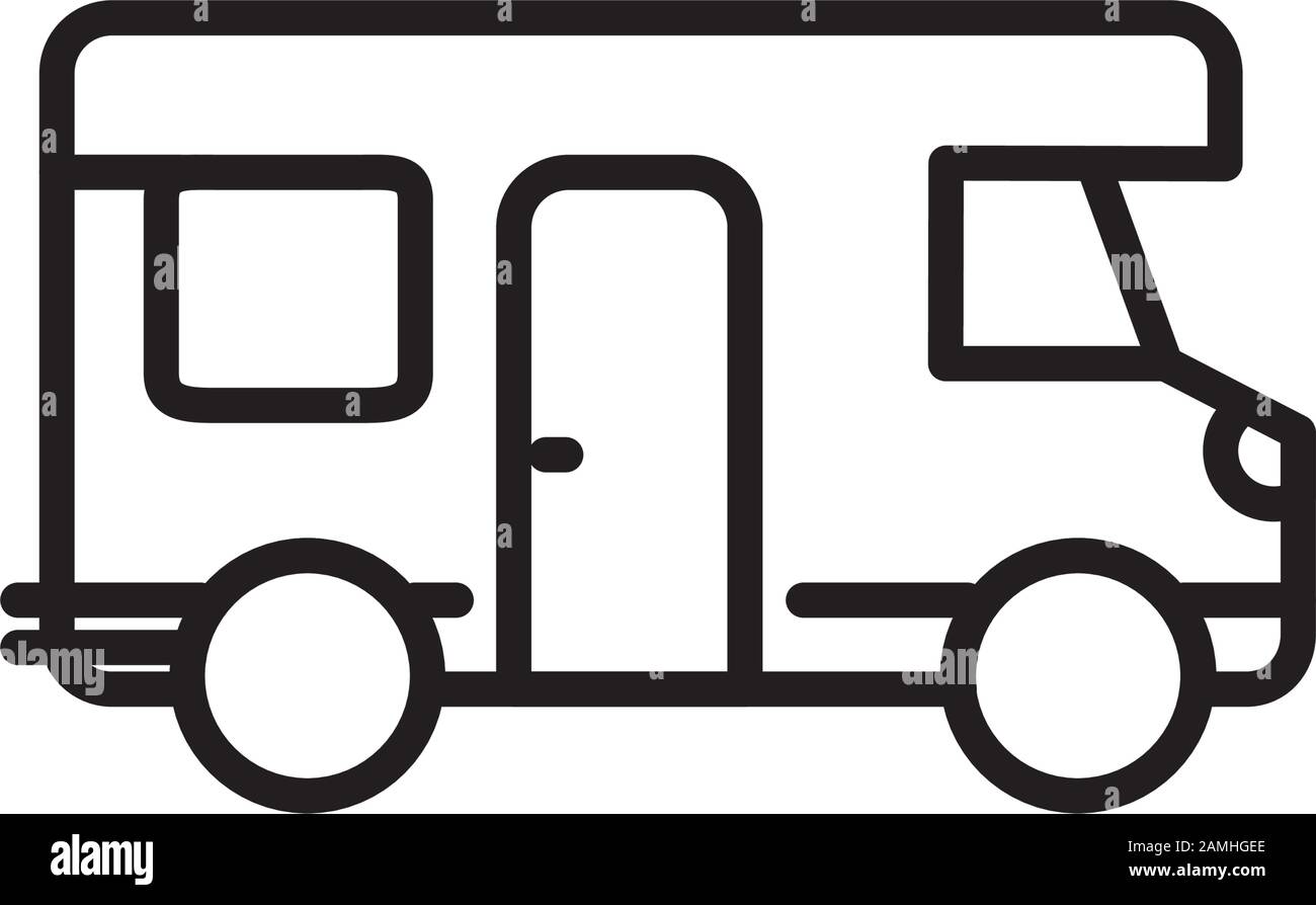 camper van transport linear design Stock Vector Image & Art - Alamy