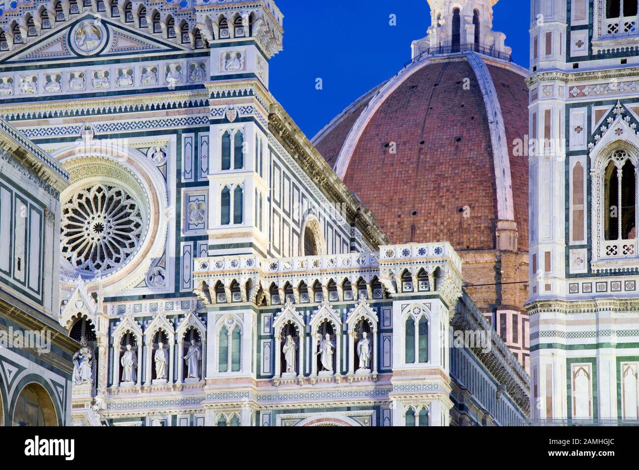 Florence Duomo with baptistry and belltower, Florence, Italy Stock Photo