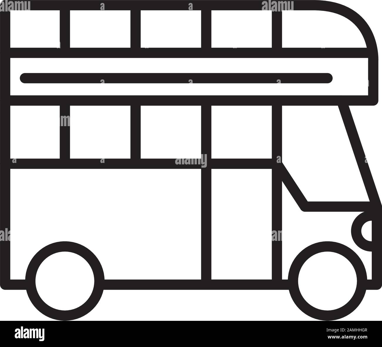 Double decker bus flat Cut Out Stock Images & Pictures - Alamy