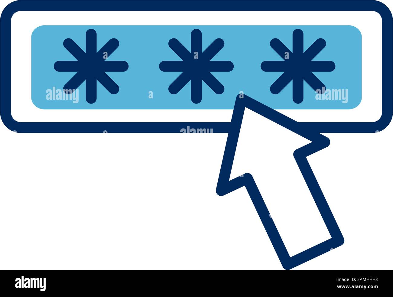 password access line style icon Stock Vector