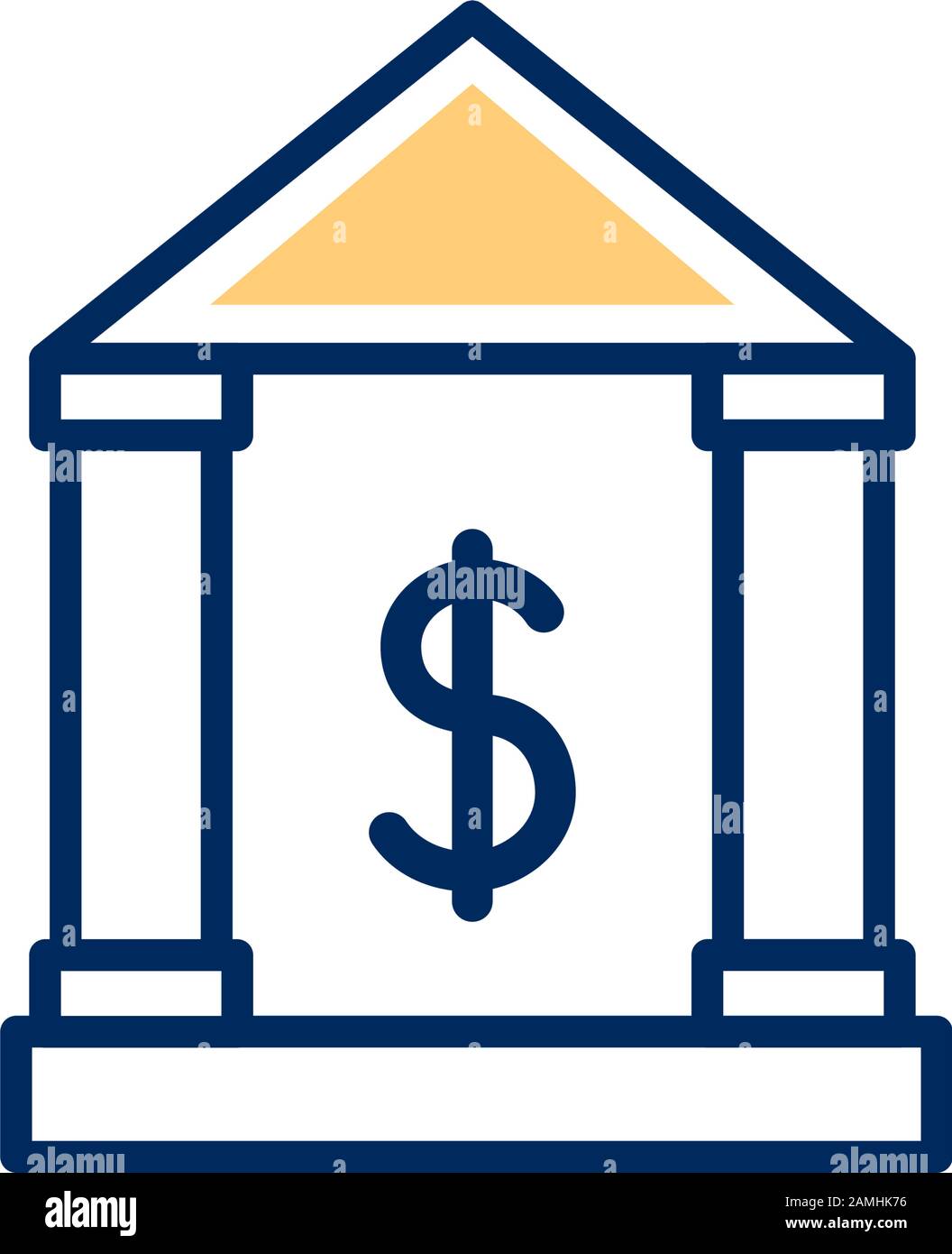 bank building facade isolated icon Stock Vector Image & Art - Alamy