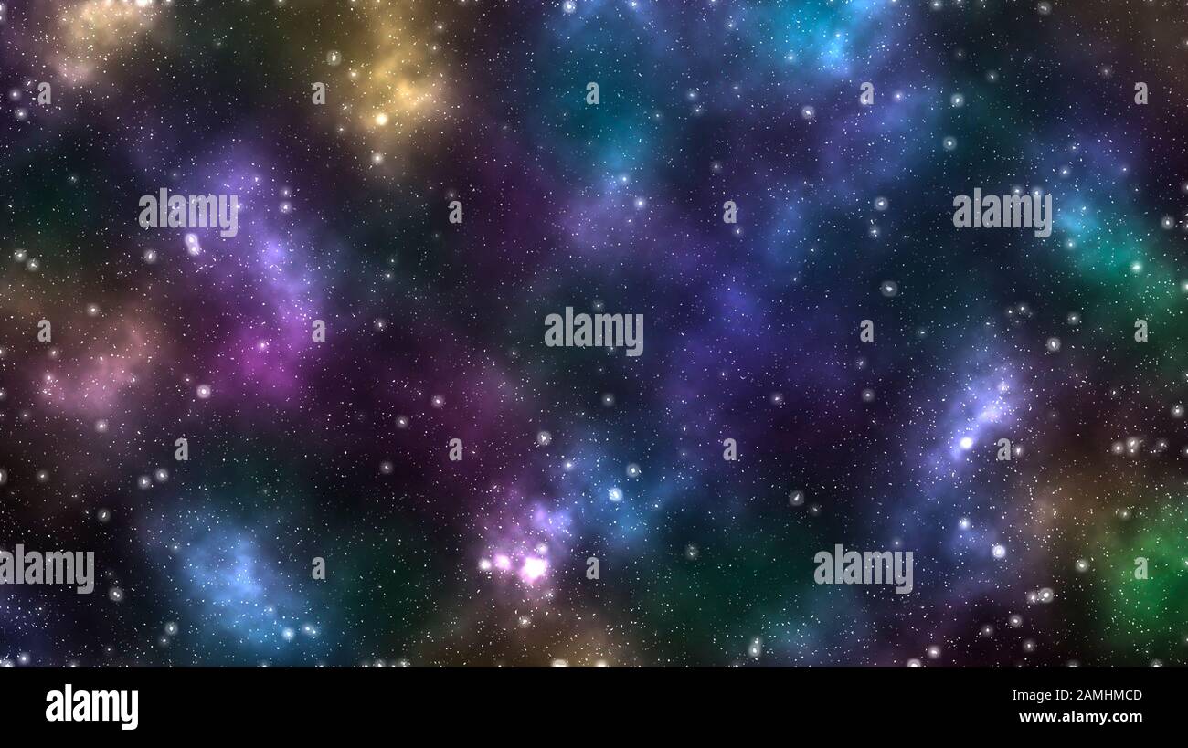 Science cosmic colorful background. Constellation wallpaper Stock Photo