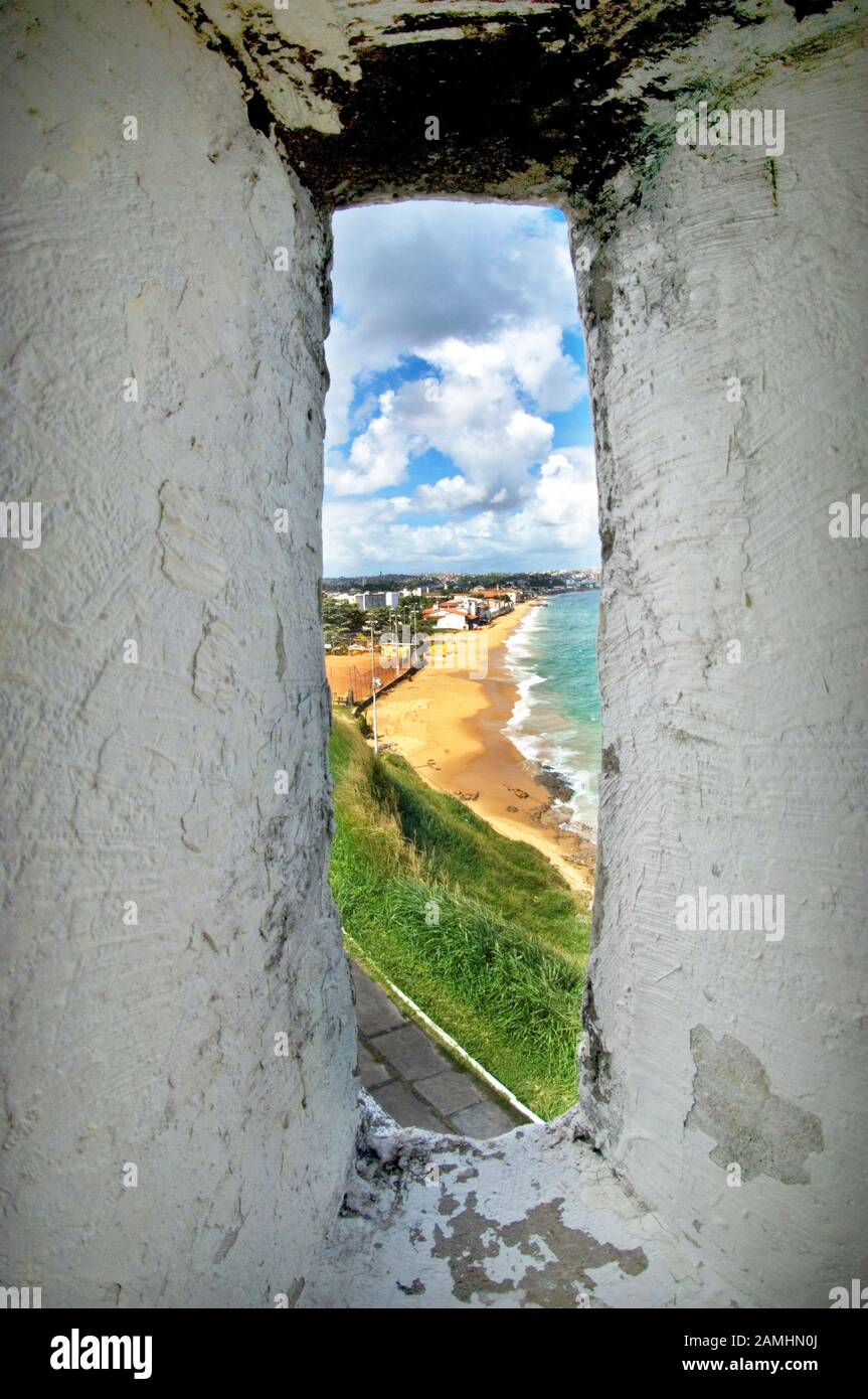 Fort of Monte Serrat (São Felipe), Todos os Santos Bay, Salvador, Bahia, Brazil Stock Photo