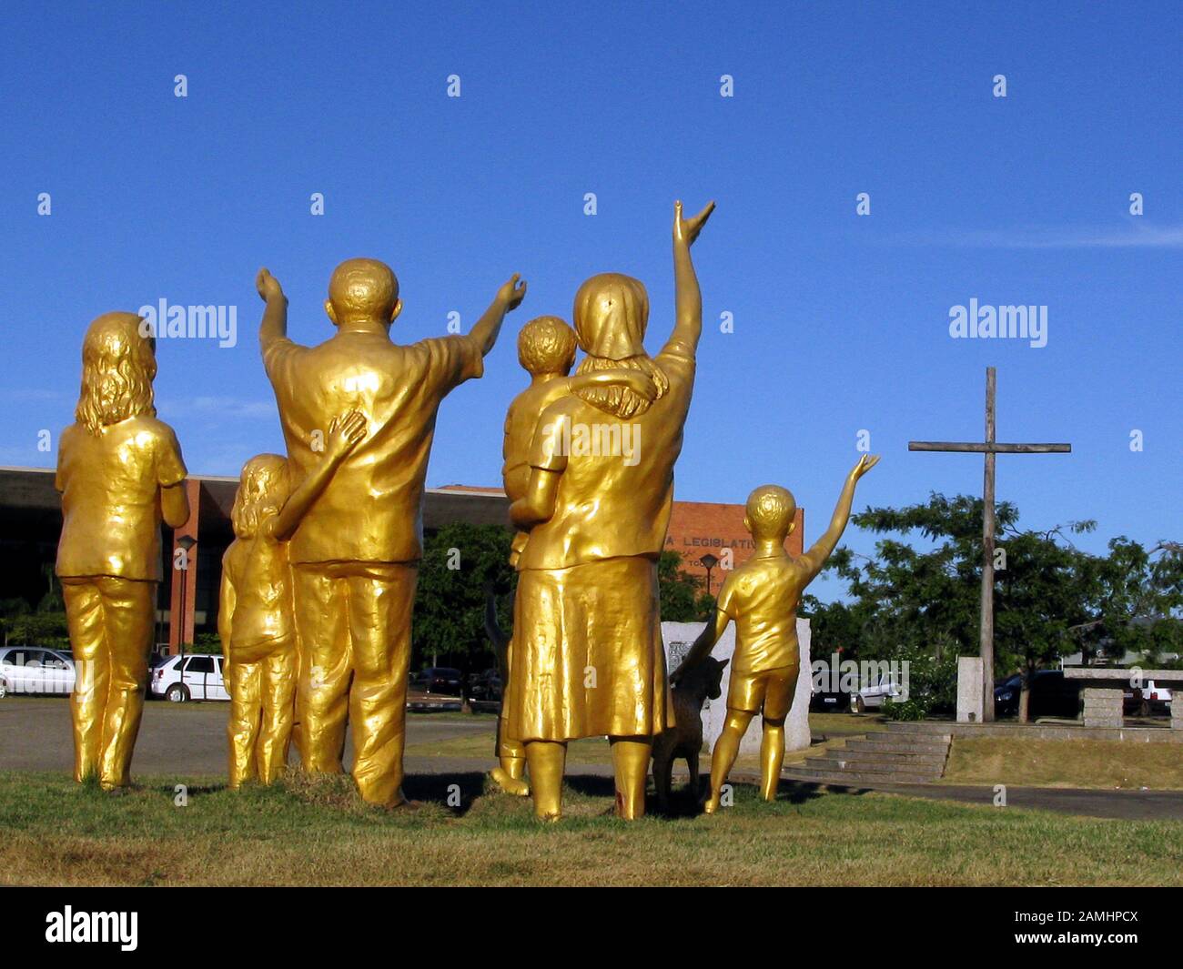 Súplica dos Pioneiros, Girassóis Square, Palmas, Tocantins, Brazil Stock Photo