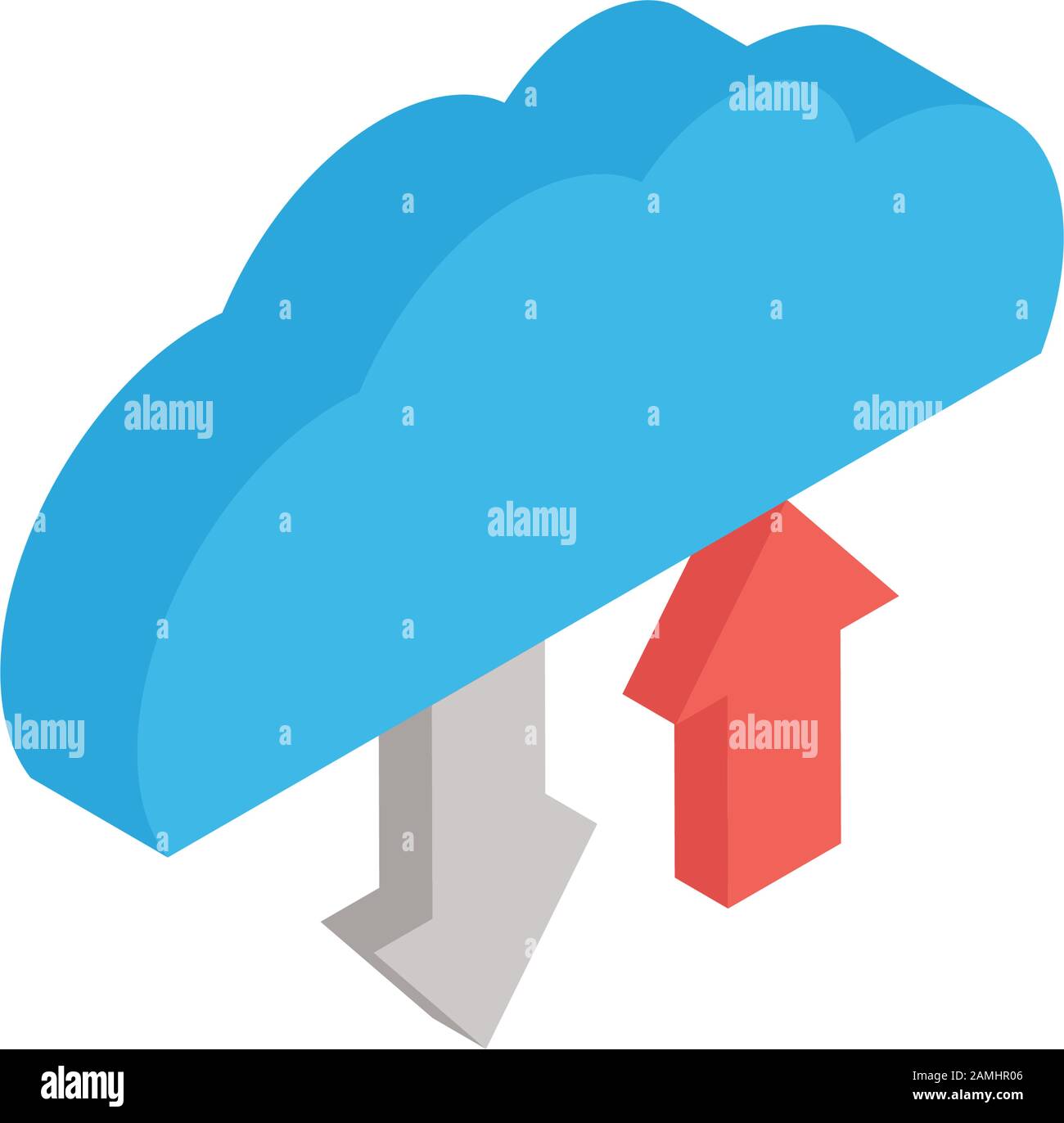cloud computing with arrows up and down Stock Vector Image & Art - Alamy