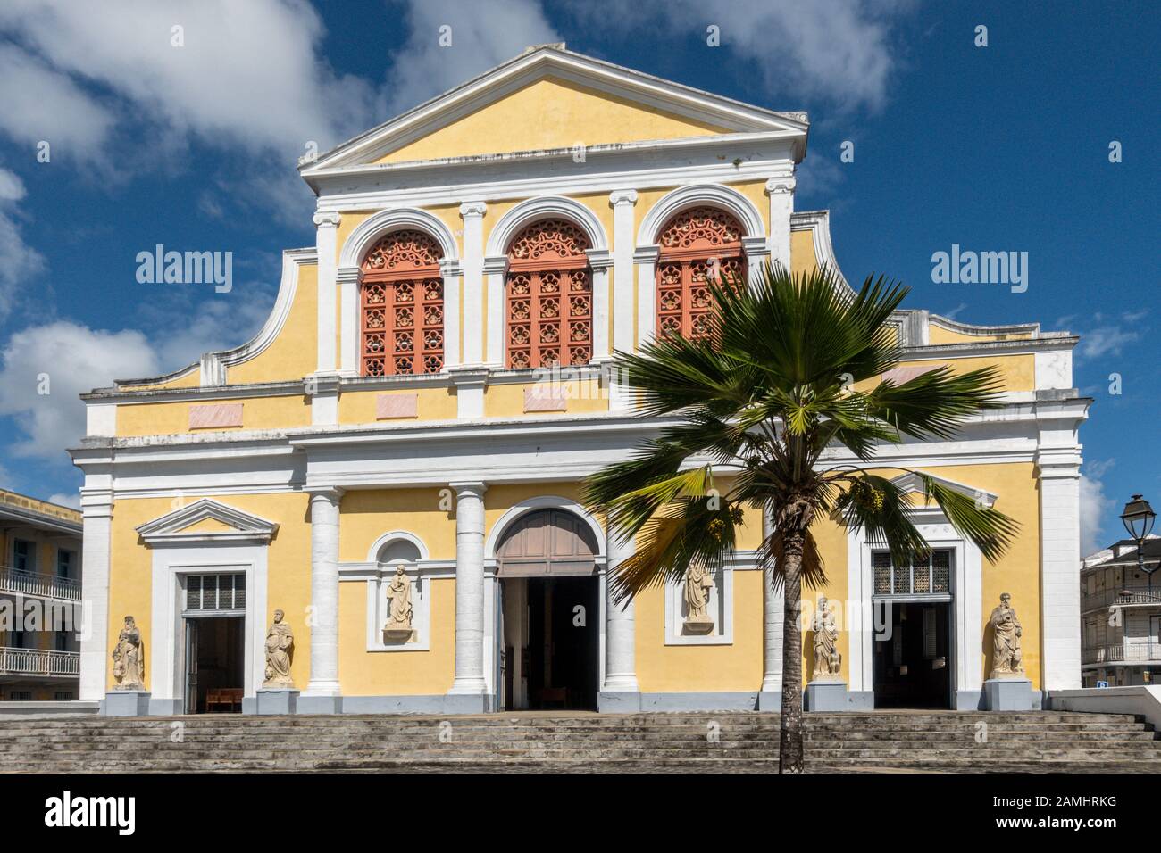 Catholic Church of St. Peter and St. Paul, locally known as Cathedral, Pointe-a-Pitre, Guadeloupe, West Indies, Caribbean Stock Photo