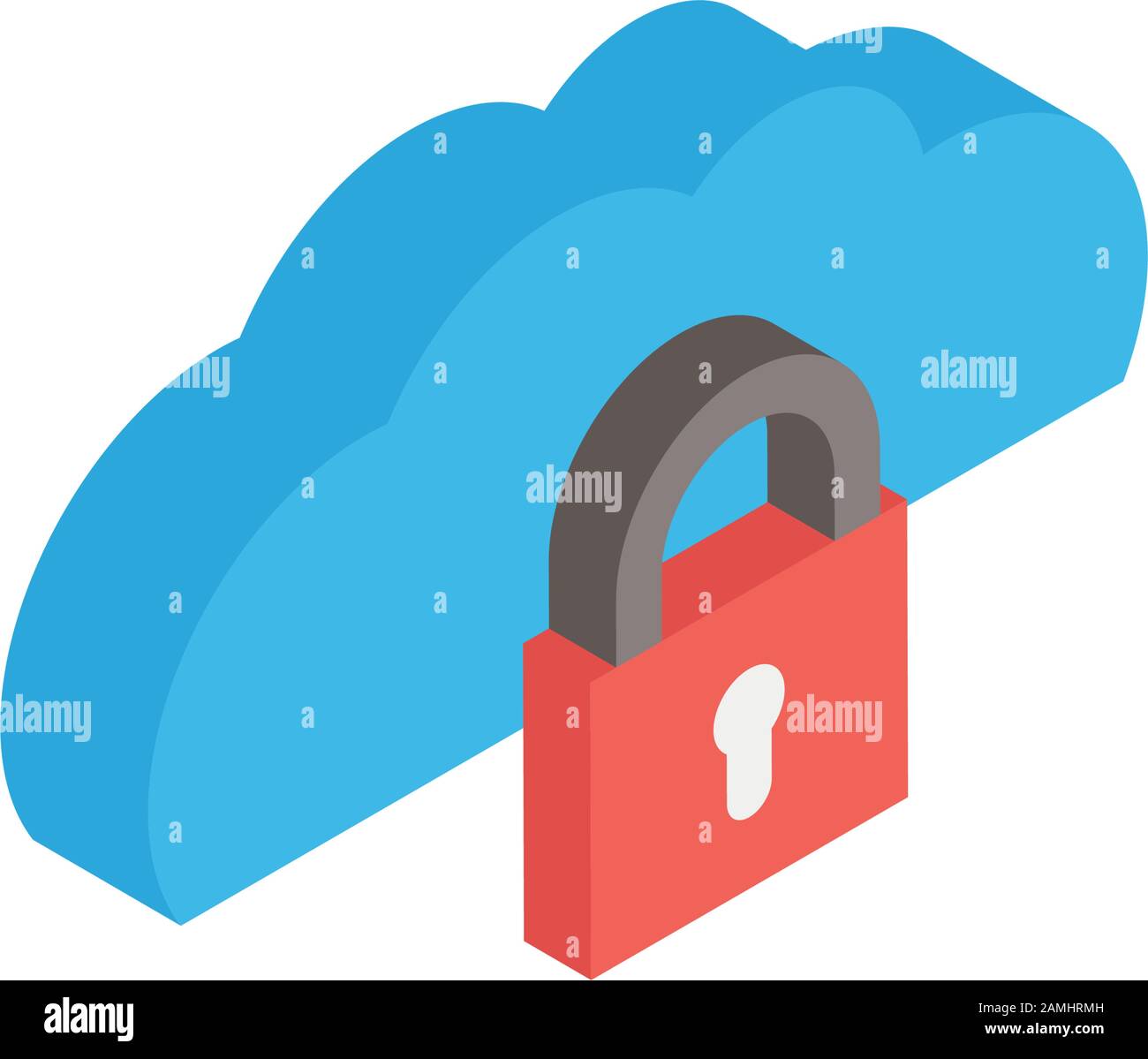 cloud computing with padlock icon Stock Vector Image & Art - Alamy
