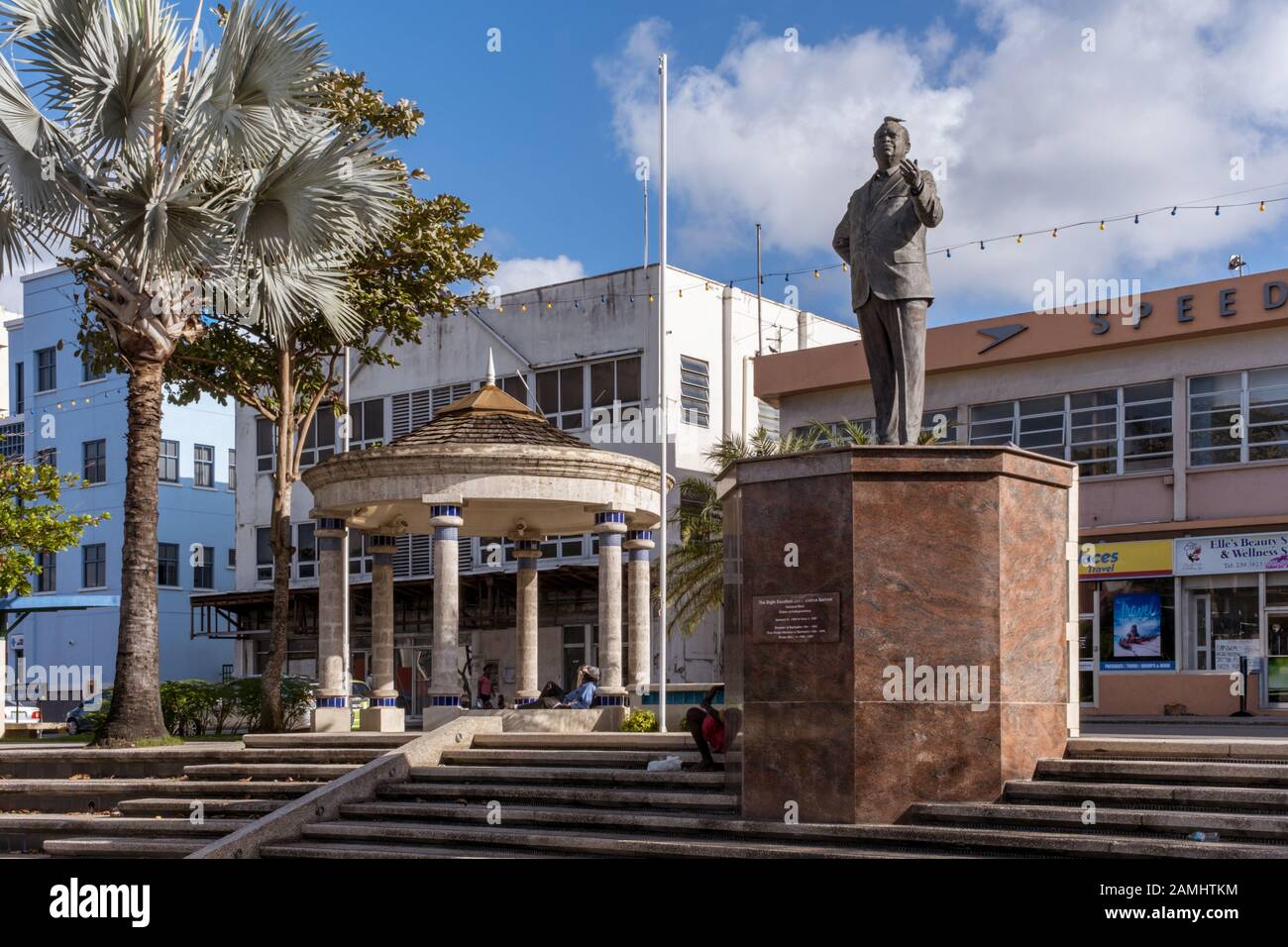 Independence Square, Errol Barrow Statue, Bridgetown, Barbados, West