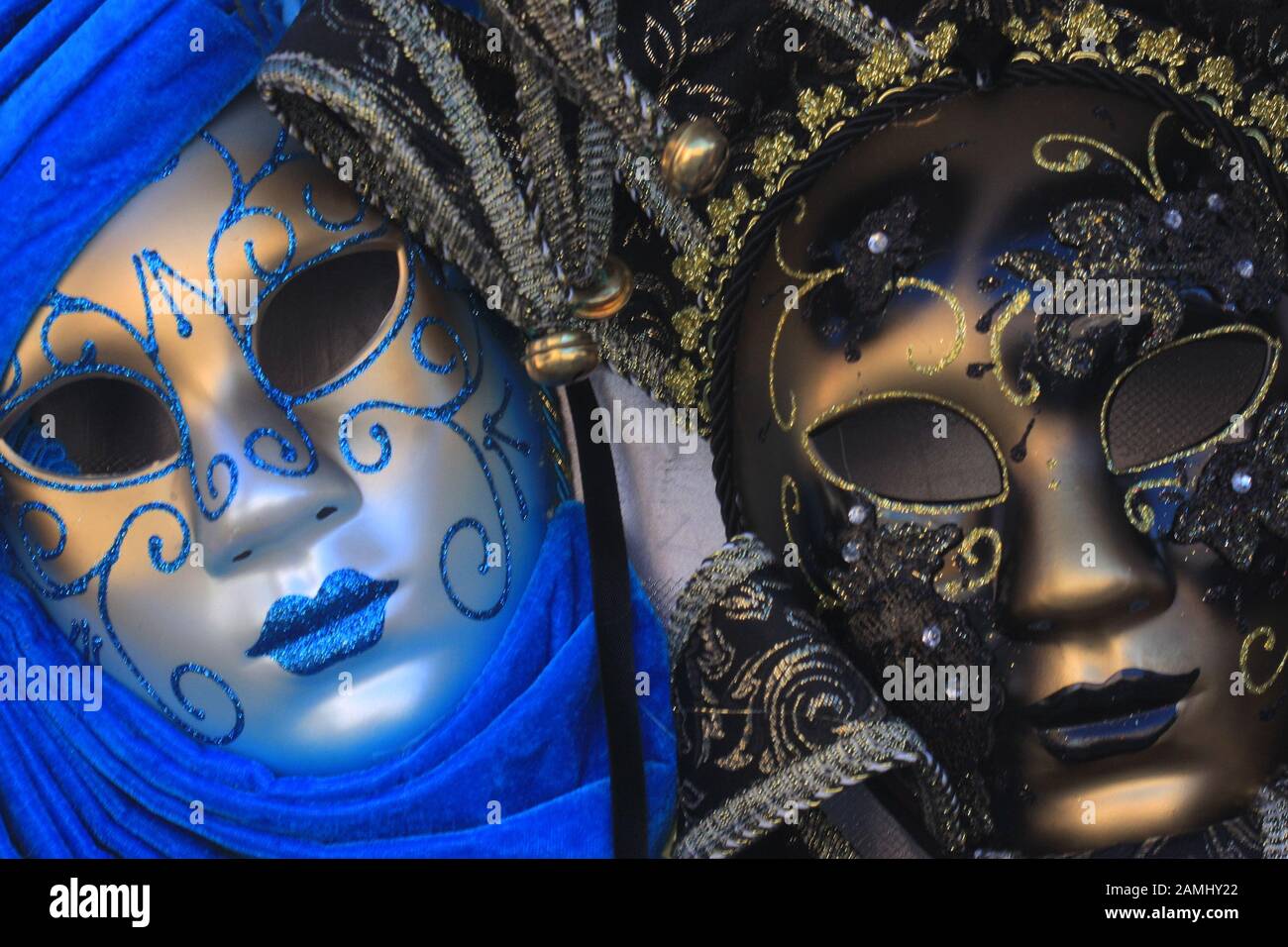 Carnival Masks on Burano Stock Photo