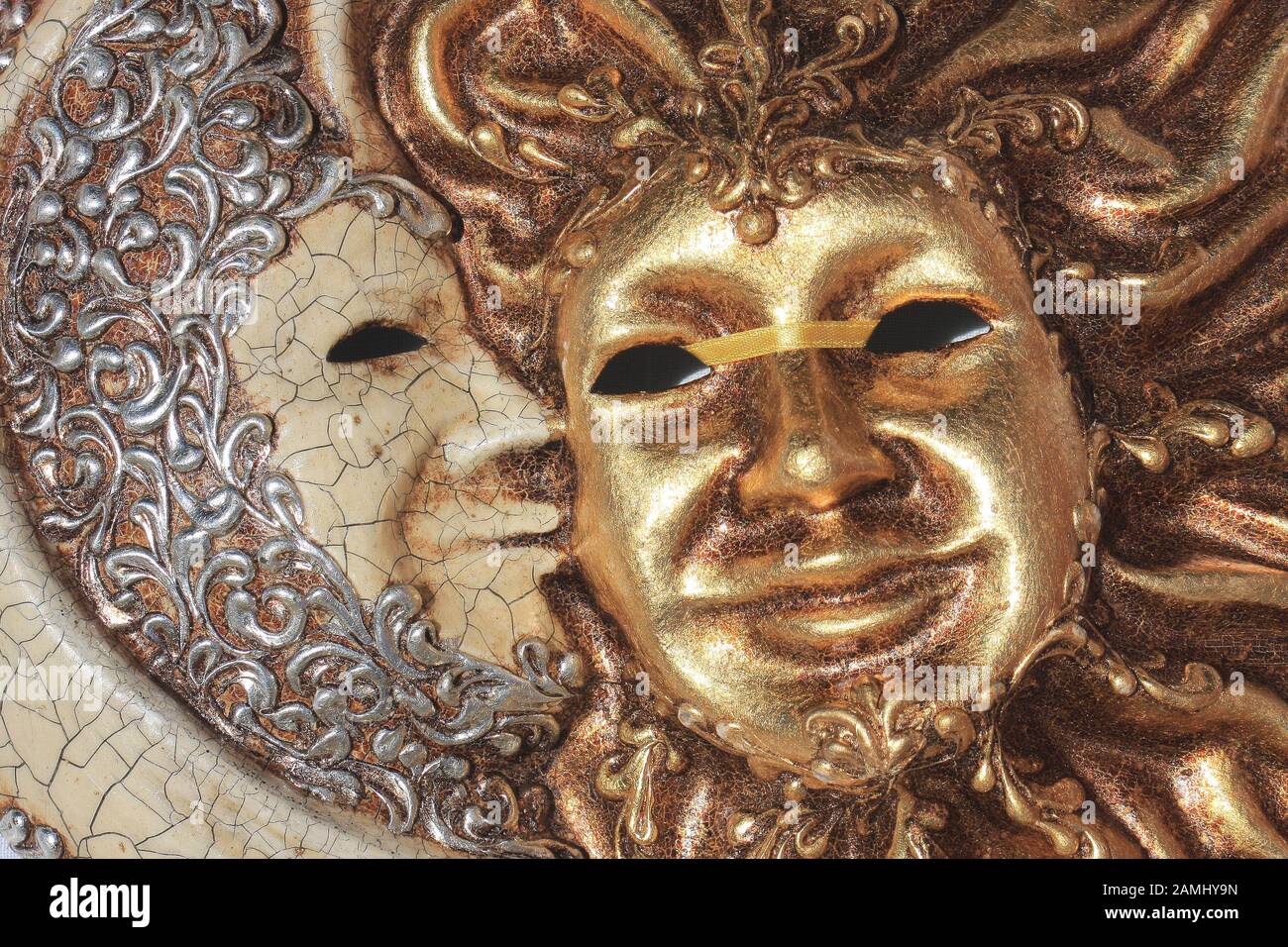 Carnival Masks on Burano Stock Photo