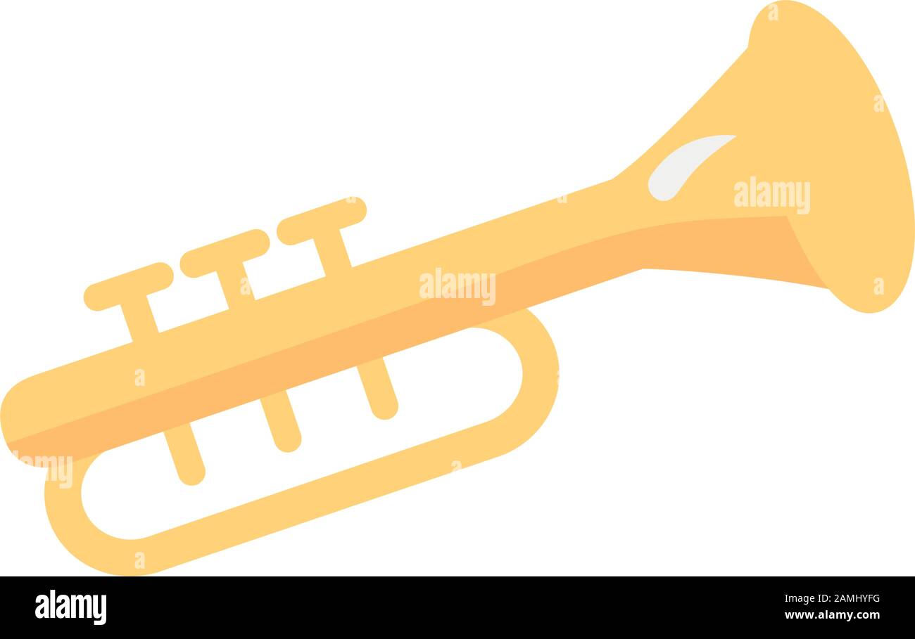trumpet musical instrument isolated icon Stock Vector Image & Art - Alamy