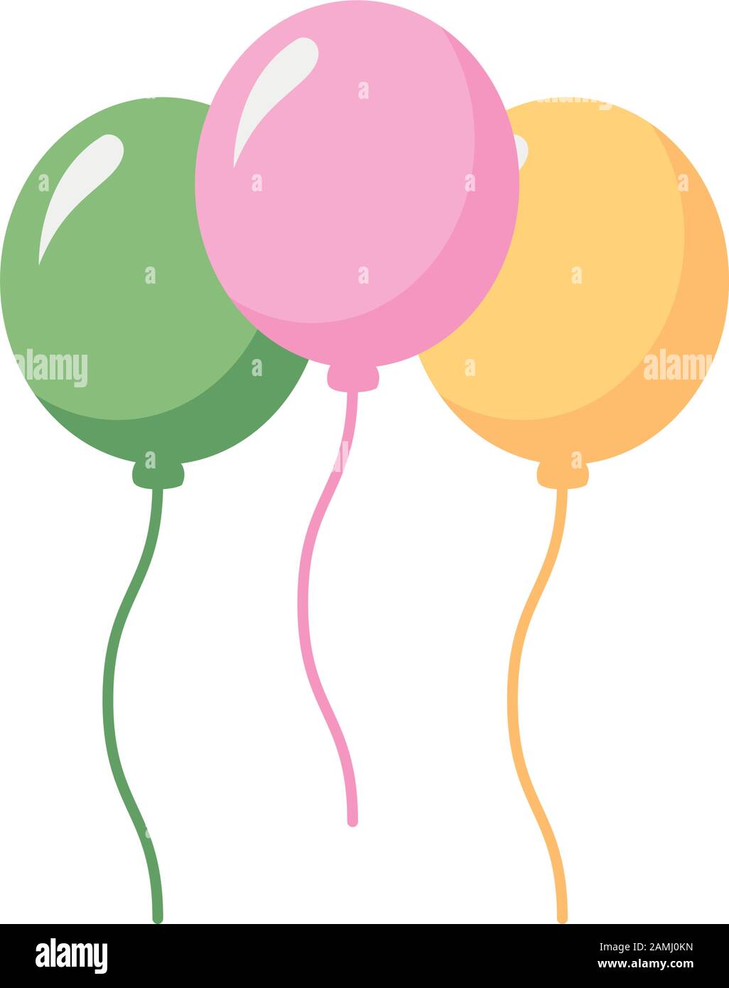 balloons helium floating isolated icon Stock Vector Image & Art - Alamy