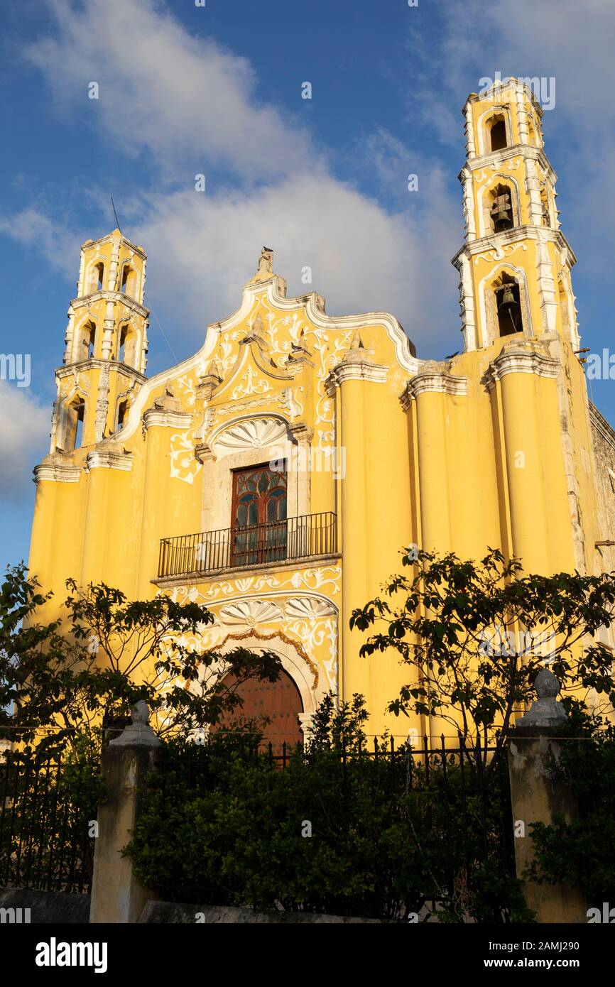 Iglesia de San Juan Bautista (St John the Baptist), a church near the center of Merida, Yucatan, Mexico Stock Photo
