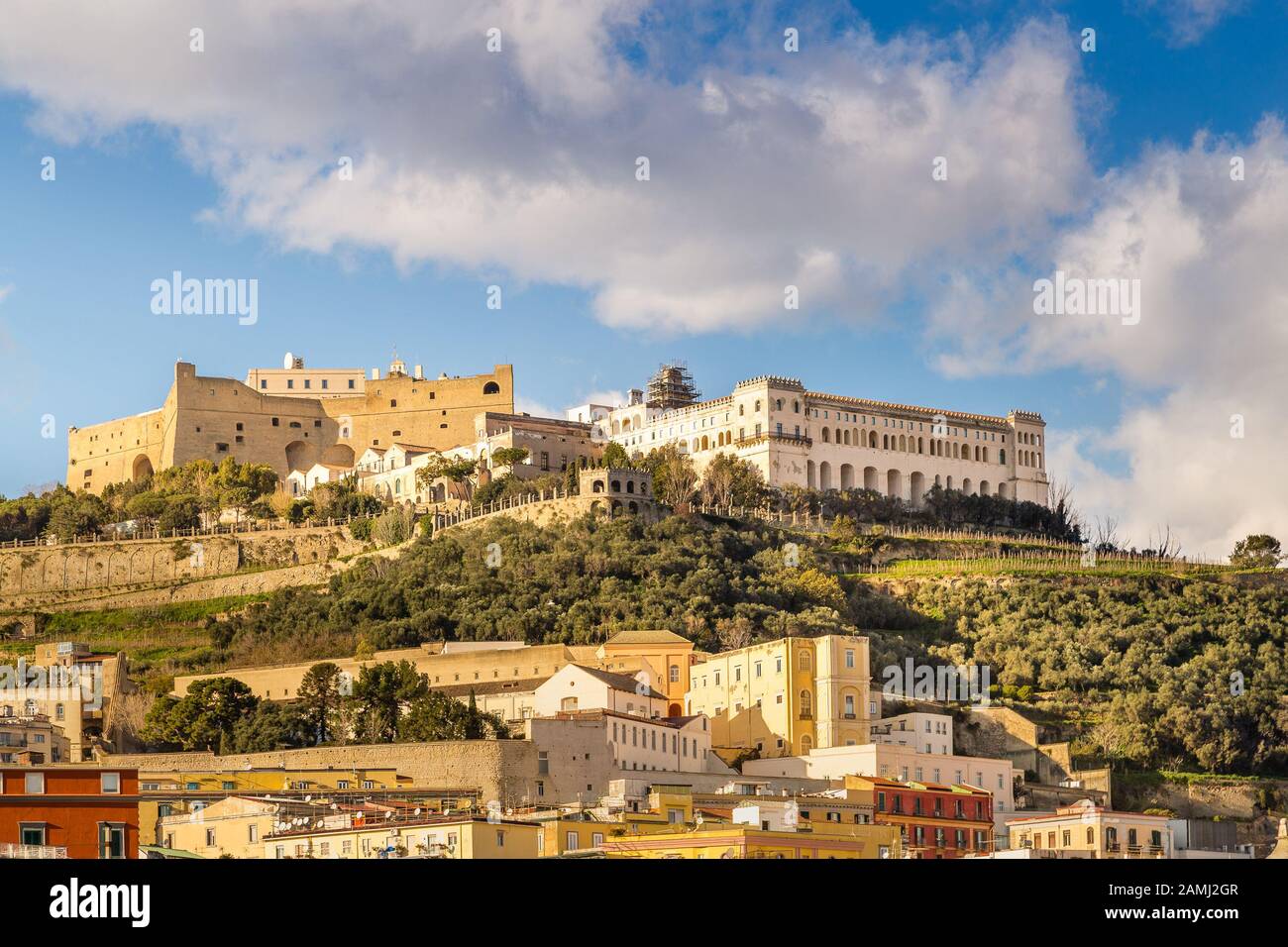 astonishing view of the roofs of Napoli, Italy Stock Photo