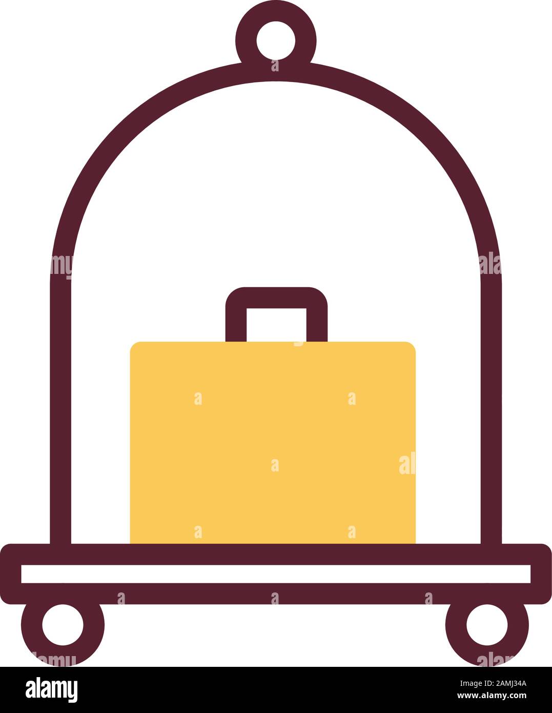 suitcase travel accessory in hotel cart Stock Vector Image & Art Alamy